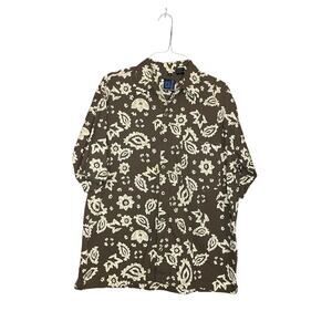 Vintage Urge Abstract Print Casual Button Up Shirt Mens Medium 90s Cotton Surf